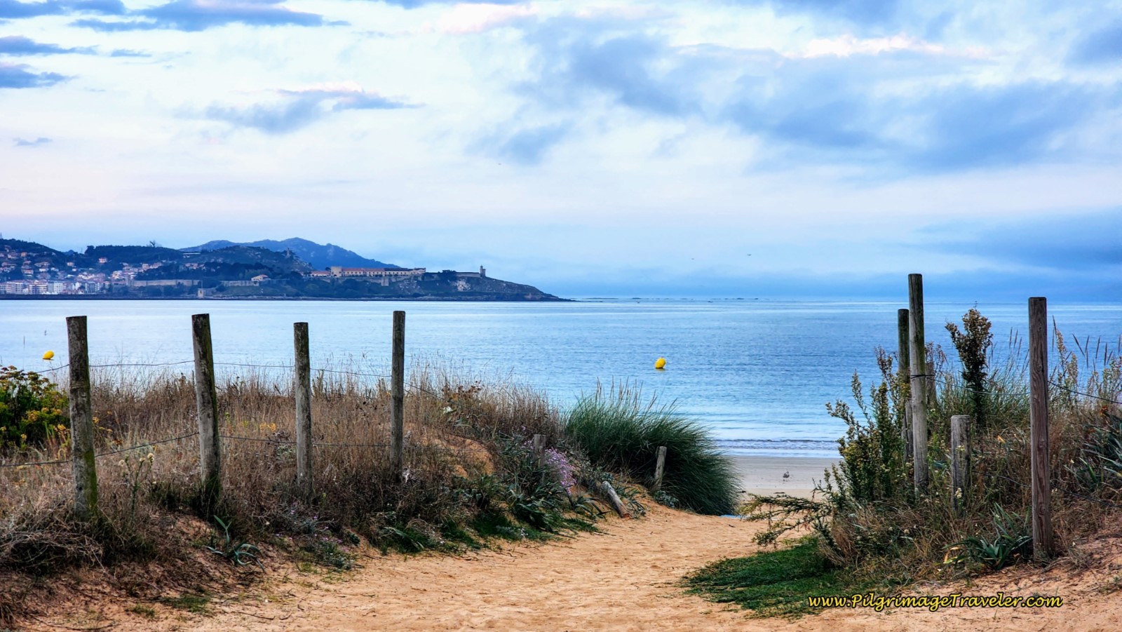 Pathway to the Beach, Castelo Across the Bay Pathway to the Beach, Castelo Across the Bay