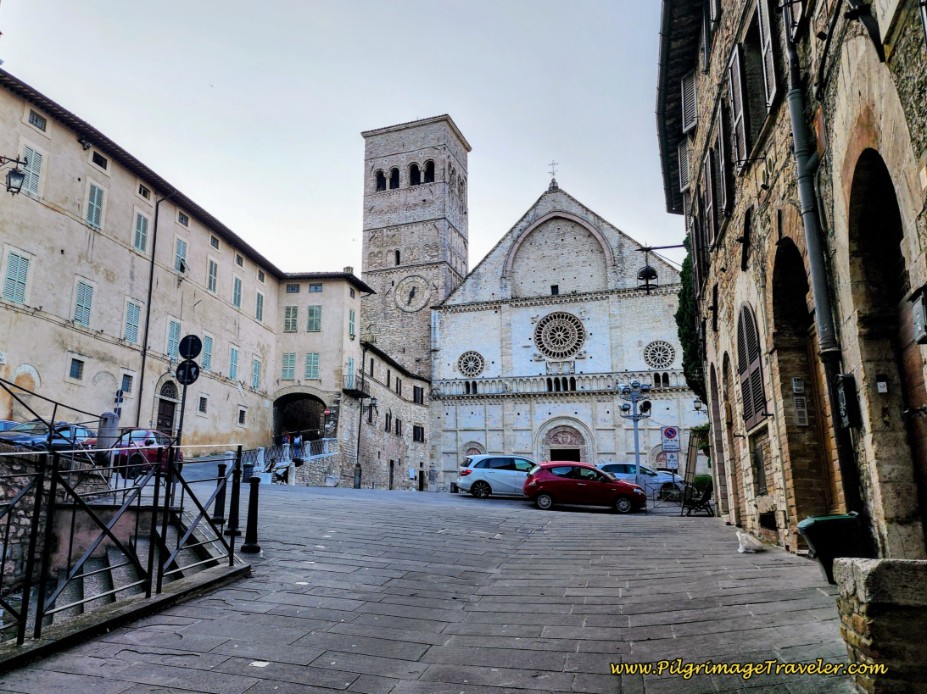Way of St. Francis: Day Eleven, Assisi to Spello, Piazza di San Rufino and the Cattedrale di San Rufino.