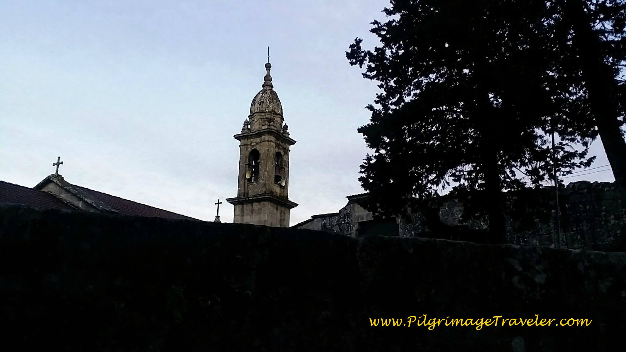 Iglesia Santa Maria Alba Silhouette on day twenty-three, Camino Portugués Iglesia Santa Maria Alba Silhouette on day twenty-three, Camino Portugués