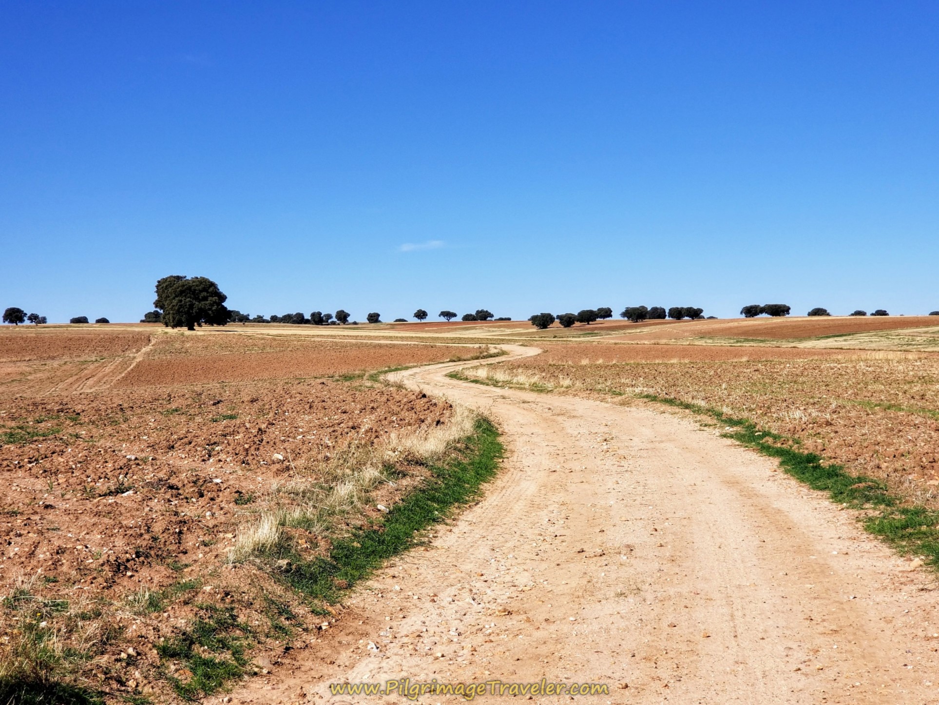 A bit of a climb ahead on the open lanes of day four, on the Camino Teresiano