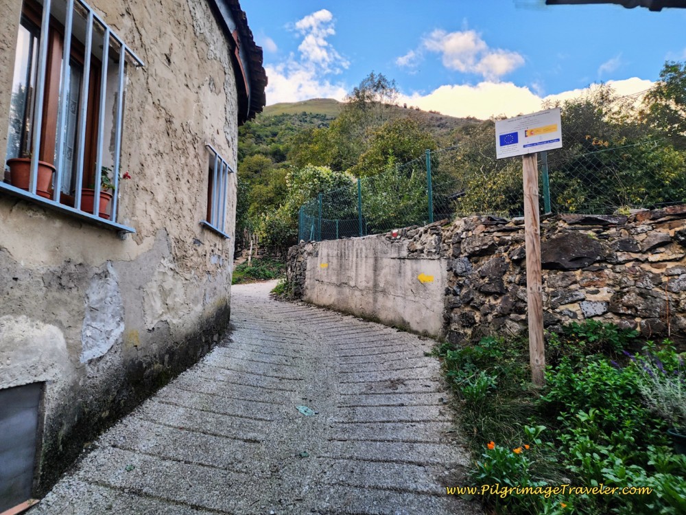 Climb Up and Out of Santa Marina on Steep Road