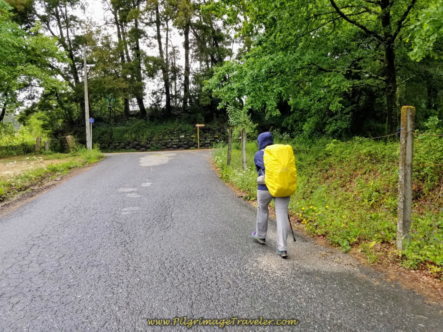 Follow Signpost and Turn Right Ahead on day twenty-one of the central route of the Portuguese Camino.
