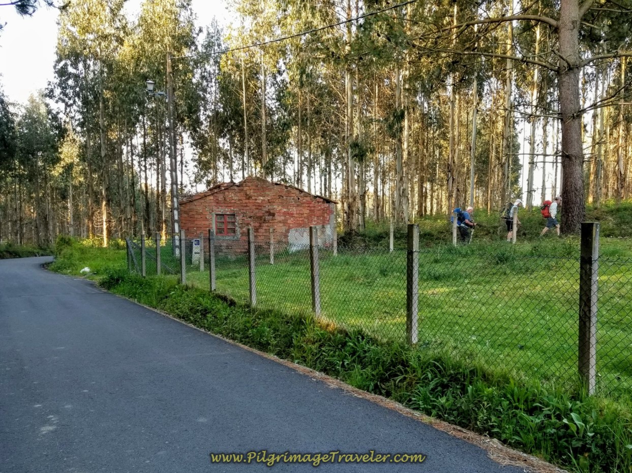 Right Turn at Red Brick Building on day six of the Camino Inglés