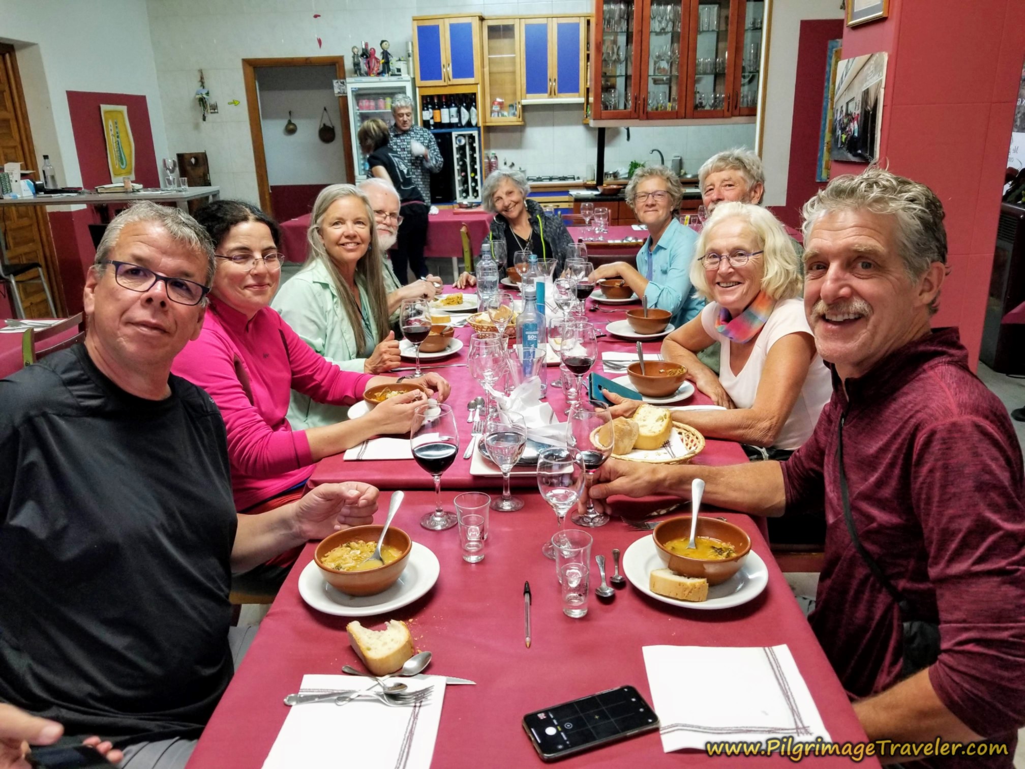 Pilgrim Gathering at Me Gusta Comer, Rionegro del Puente
