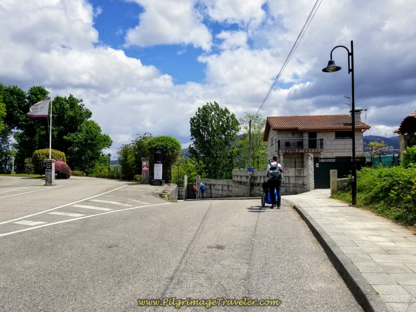 Borut and Magdalena on the Camiño Tenencia on day nineteen on the Central Route of the Portuguese Camino Borut and Magdalena on the Camiño Tenencia on day nineteen on the Central Route of the Portuguese Camino
