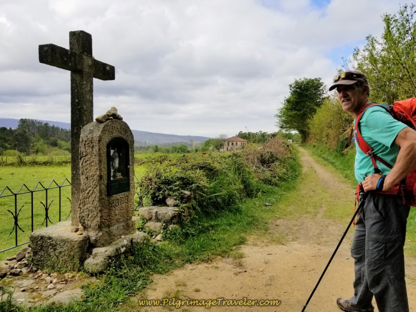 Rich by a Wayside Shrine on day eighteen on the Central Route of the Portuguese Camino