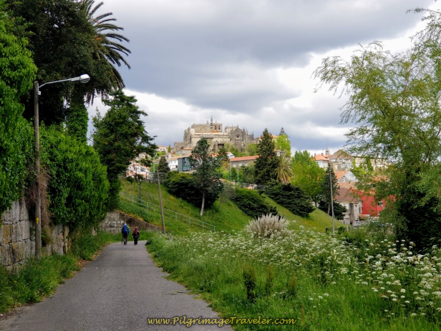 Catedral de Tui Looms Above on the Rúa Barca on day nineteen on the Central Route of the Portuguese Camino