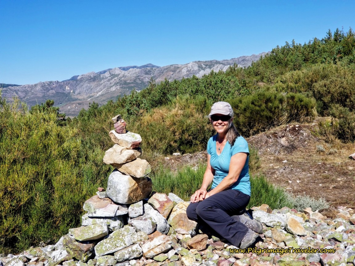 Elle at the Alto de las Forcadas de San Antón