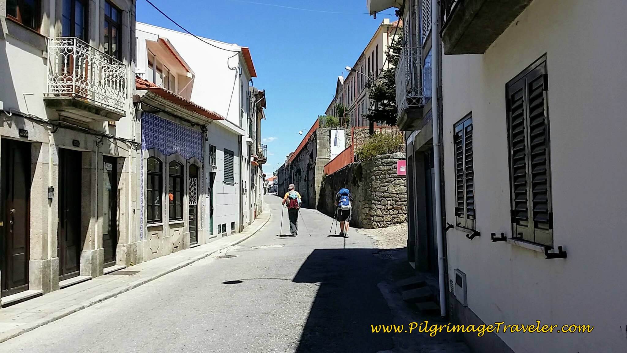 Getting Closer to Caminha Town Center on the Rua Benemérito Joaquim Rosas on day eighteen of the Camino Portugués on the Coastal Route Getting Closer to Caminha Town Center on the Rua Benemérito Joaquim Rosas on day eighteen of the Camino Portugués on the Coastal Route