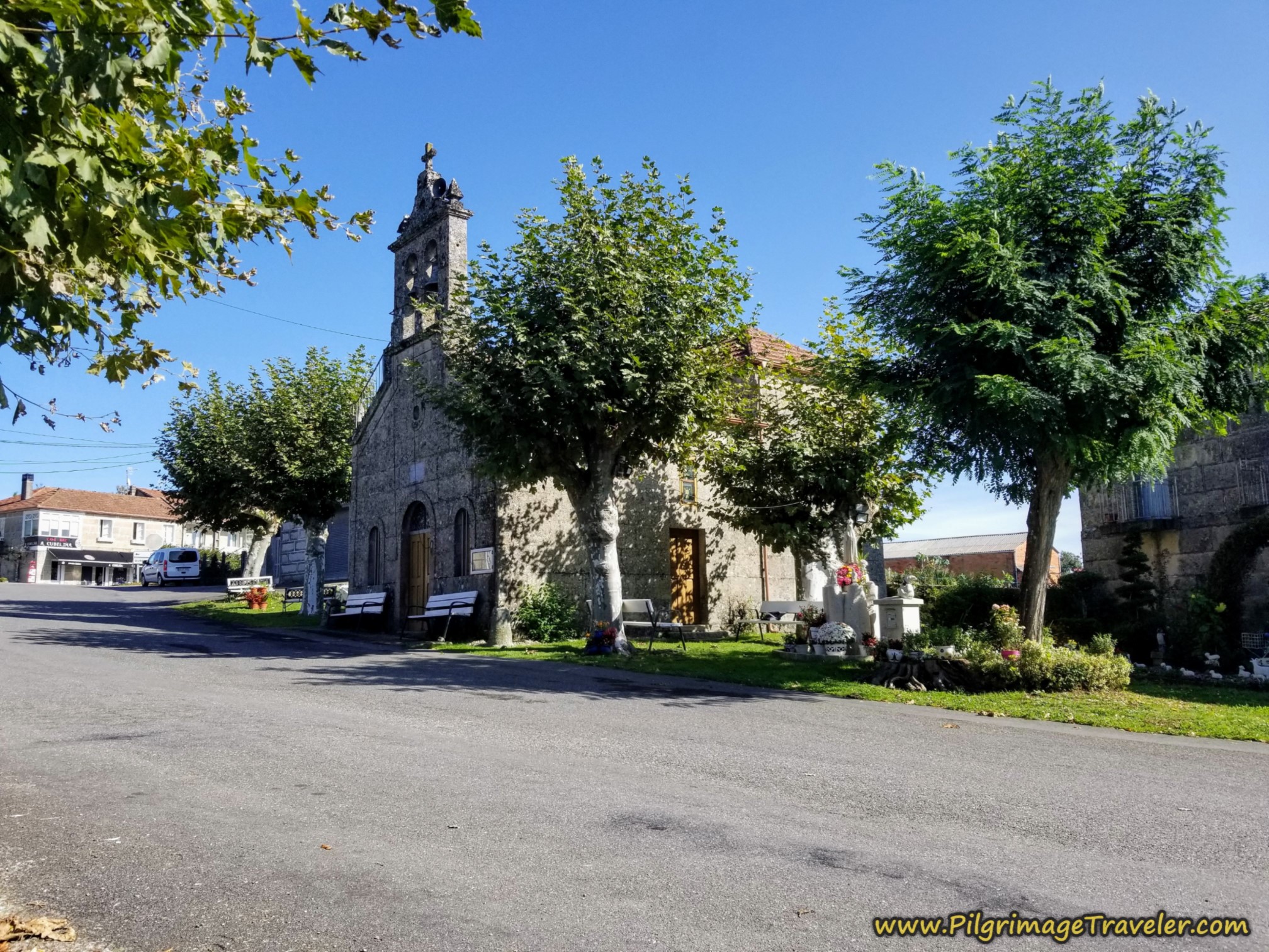 Pass Town Church and Bar A Carballiza, Camino Sanabrés, Ourense to Cea