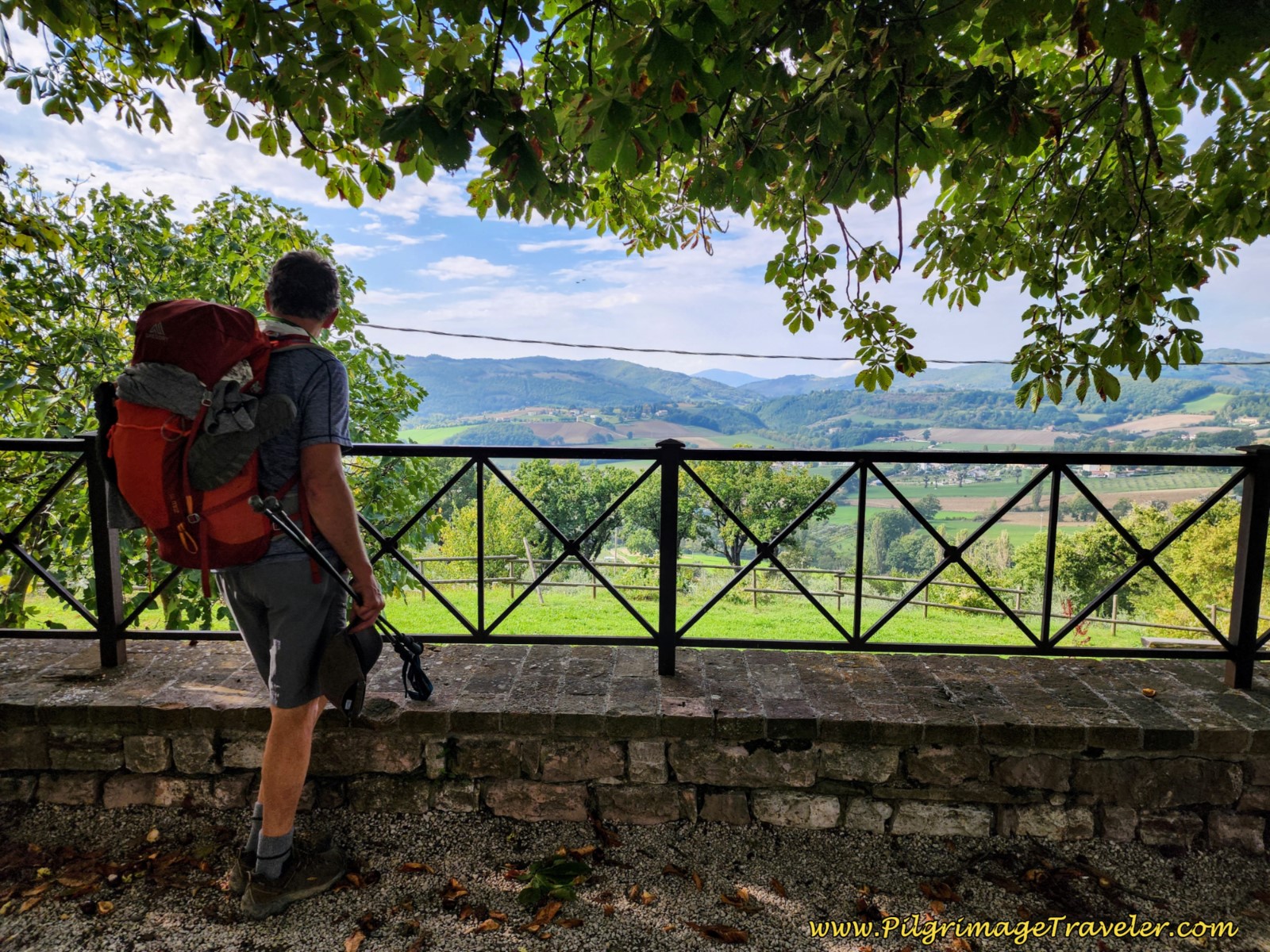 View of the Plain from the San Giovanni Church Terrace, Way of St. Francis, from Pietralunga to Gubbio