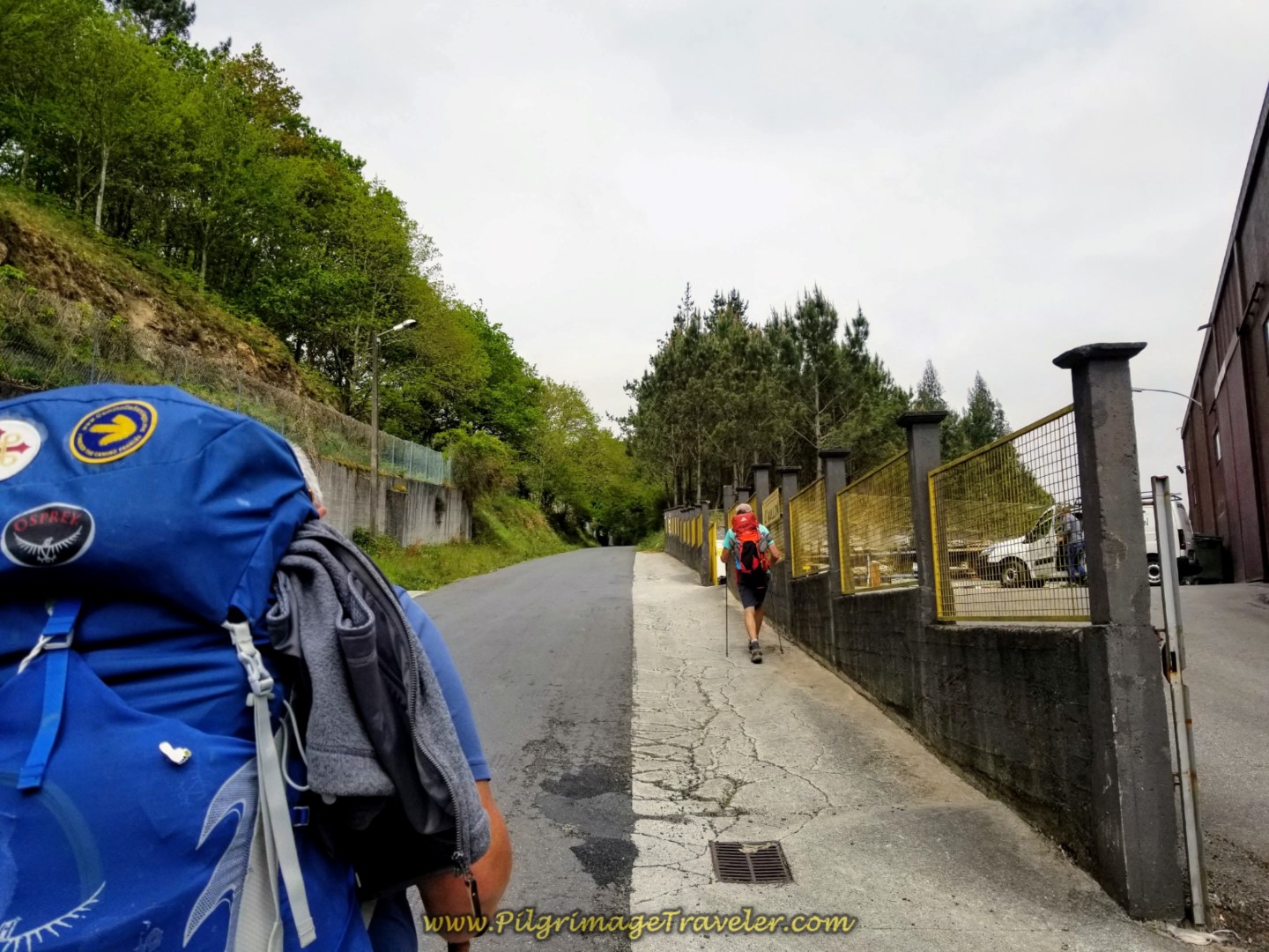 Steve and Rich Climbing Towards Chancela on day one of the Finisterre Way