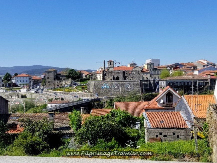 View of Barcelos from the Albergue on day sixteen on the Central Route of the Portuguese Way