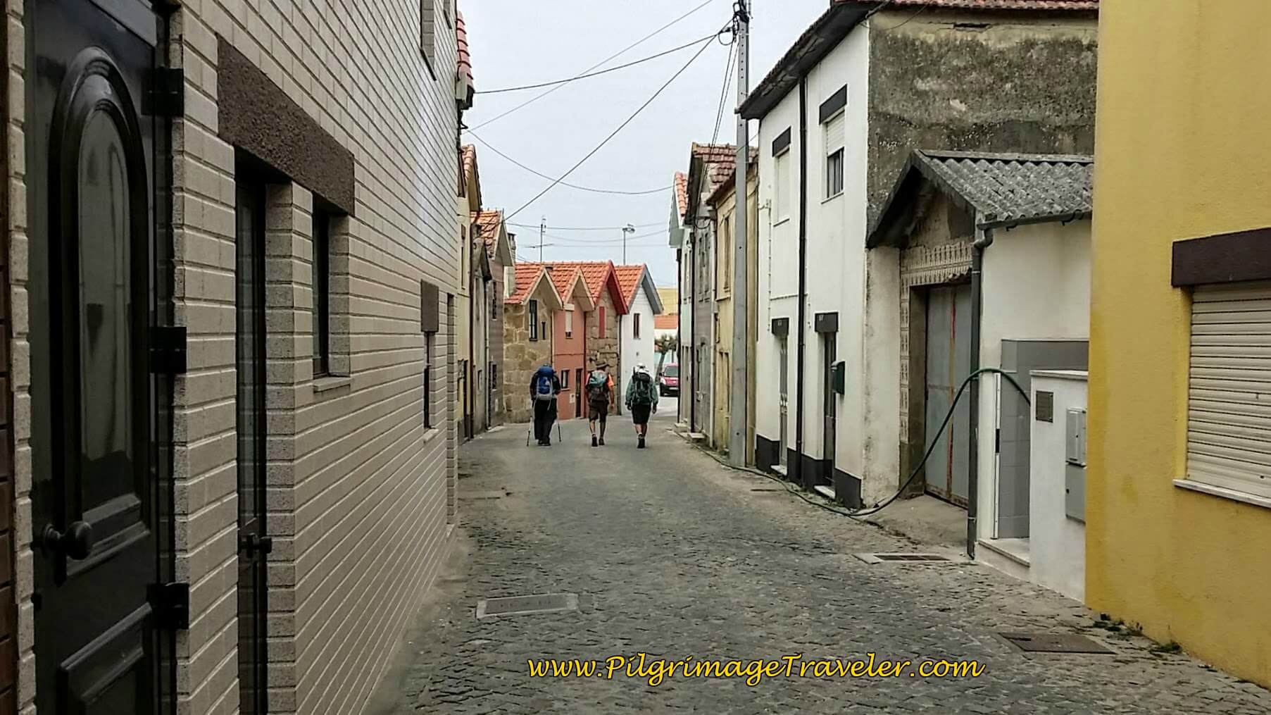Through the Narrow Streets of Vila Chã on day fifteen of the Camino Portugués on the Senda Litoral