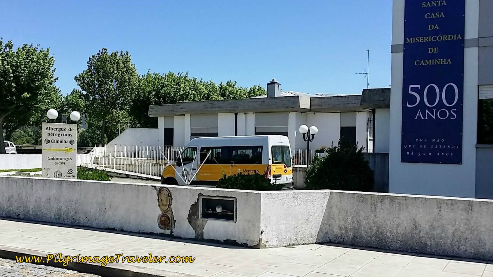 Entrance to the Albergue de Peregrinos de Caminha on day eighteen of the Camino Portugués on the Coastal Route Entrance to the Albergue de Peregrinos de Caminha on day eighteen of the Camino Portugués on the Coastal Route