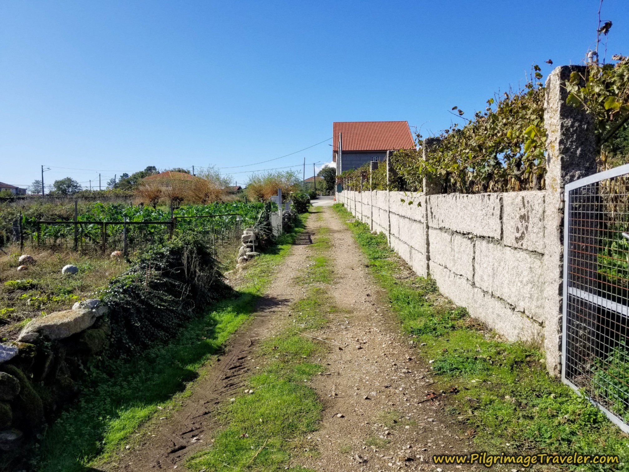 Entering Casas Novas, Camino Sanabrés, Ourense to Cea