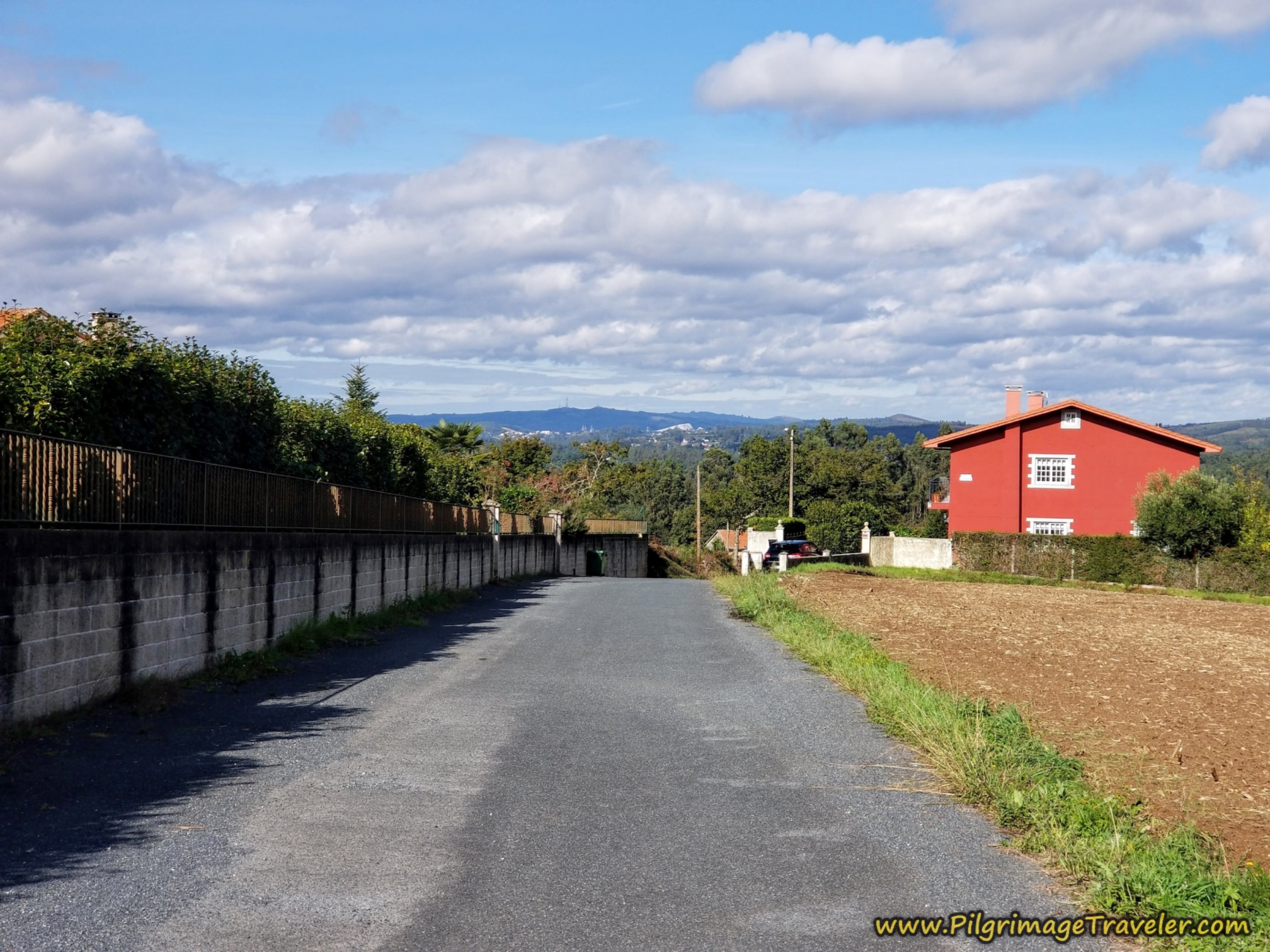 First Glimpse of Santiago Cathedral Towers