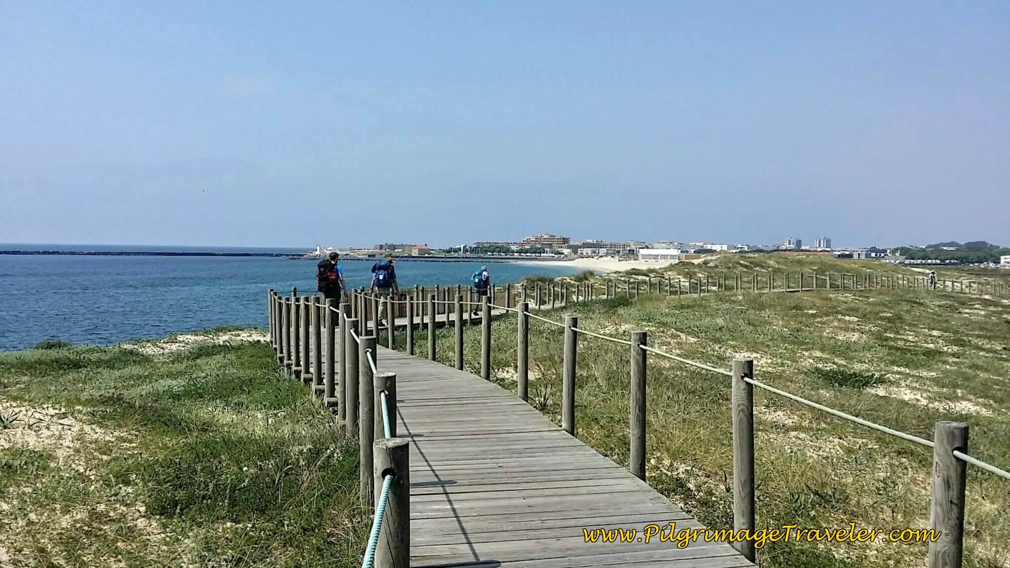 Vila do Conde Just Ahead on day fifteen of the Camino Portugués on the Senda Litoral