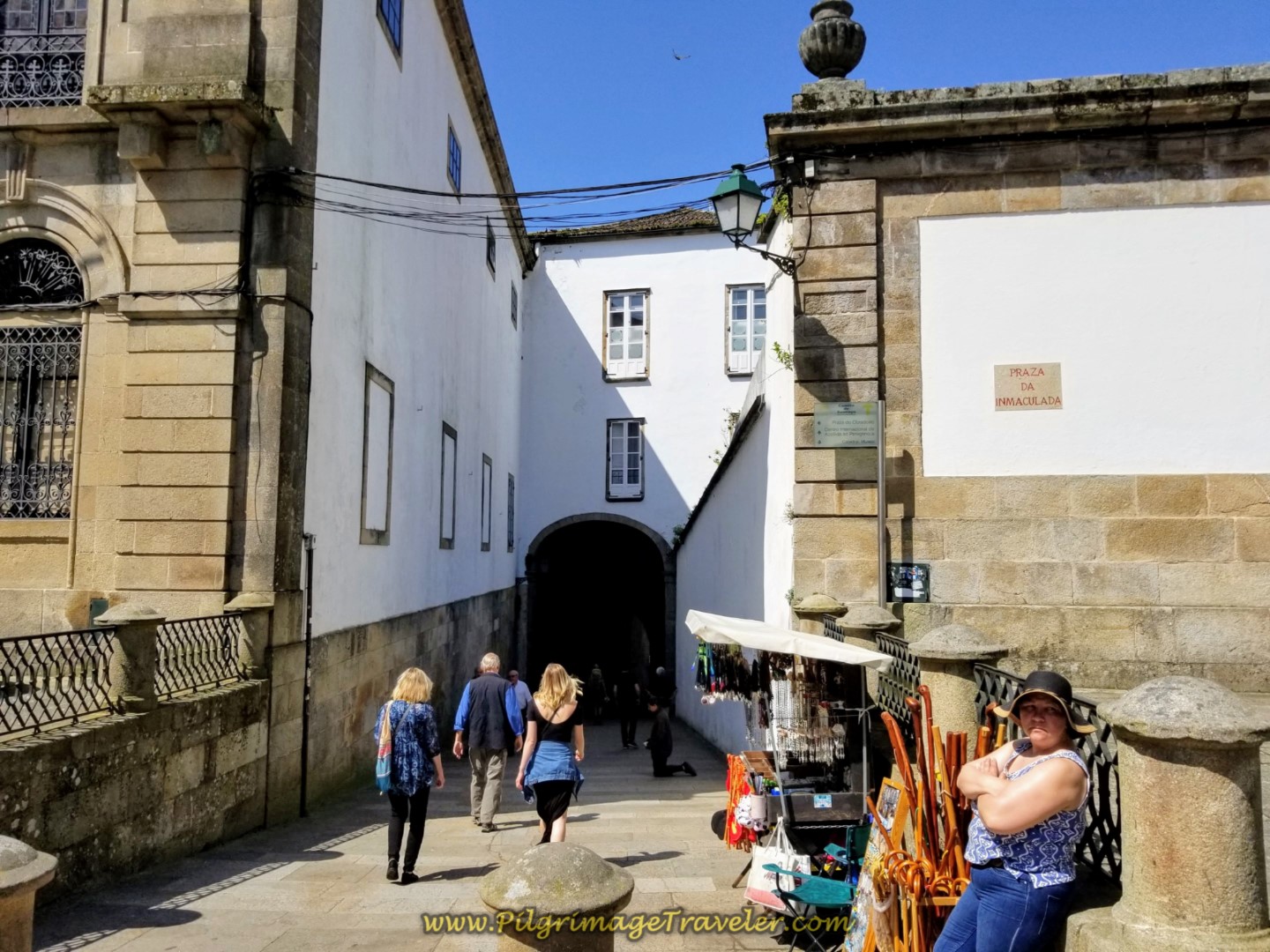 Through the Arco de Palacio to Obradoiro Square on day eight of the English Way