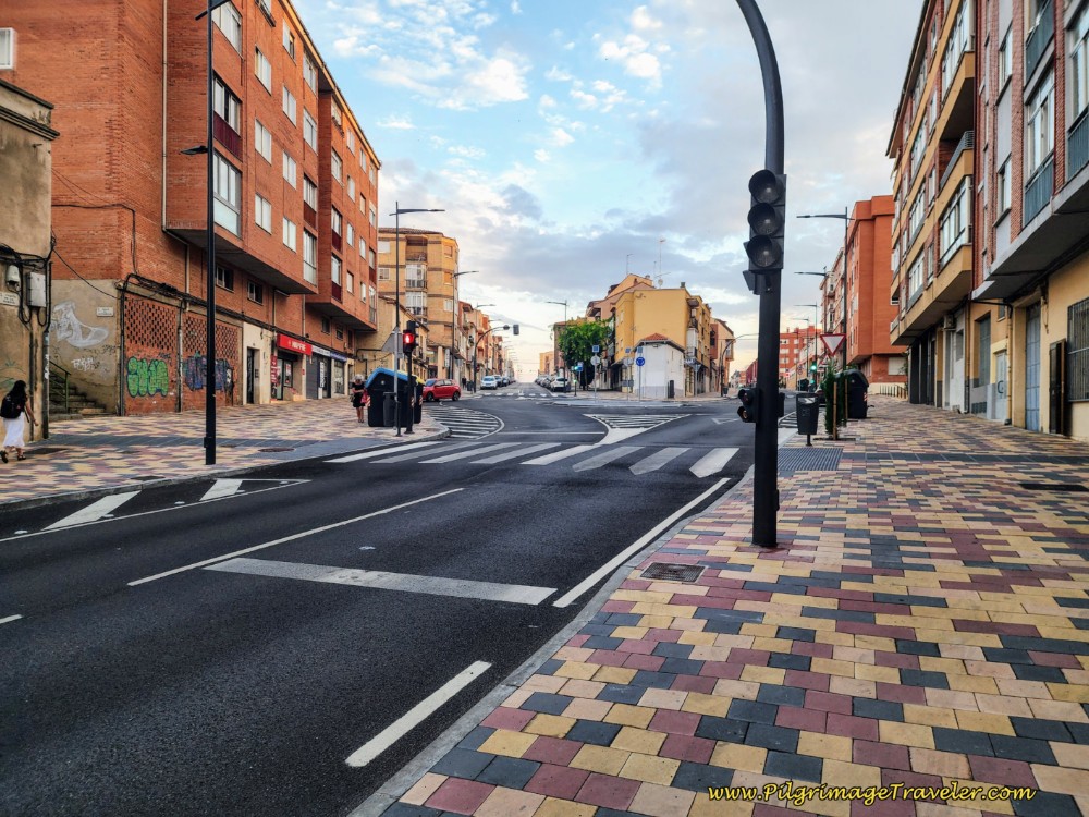Stay Left at Y-Intersection, Leaving Zamora on the Via de la Plata.