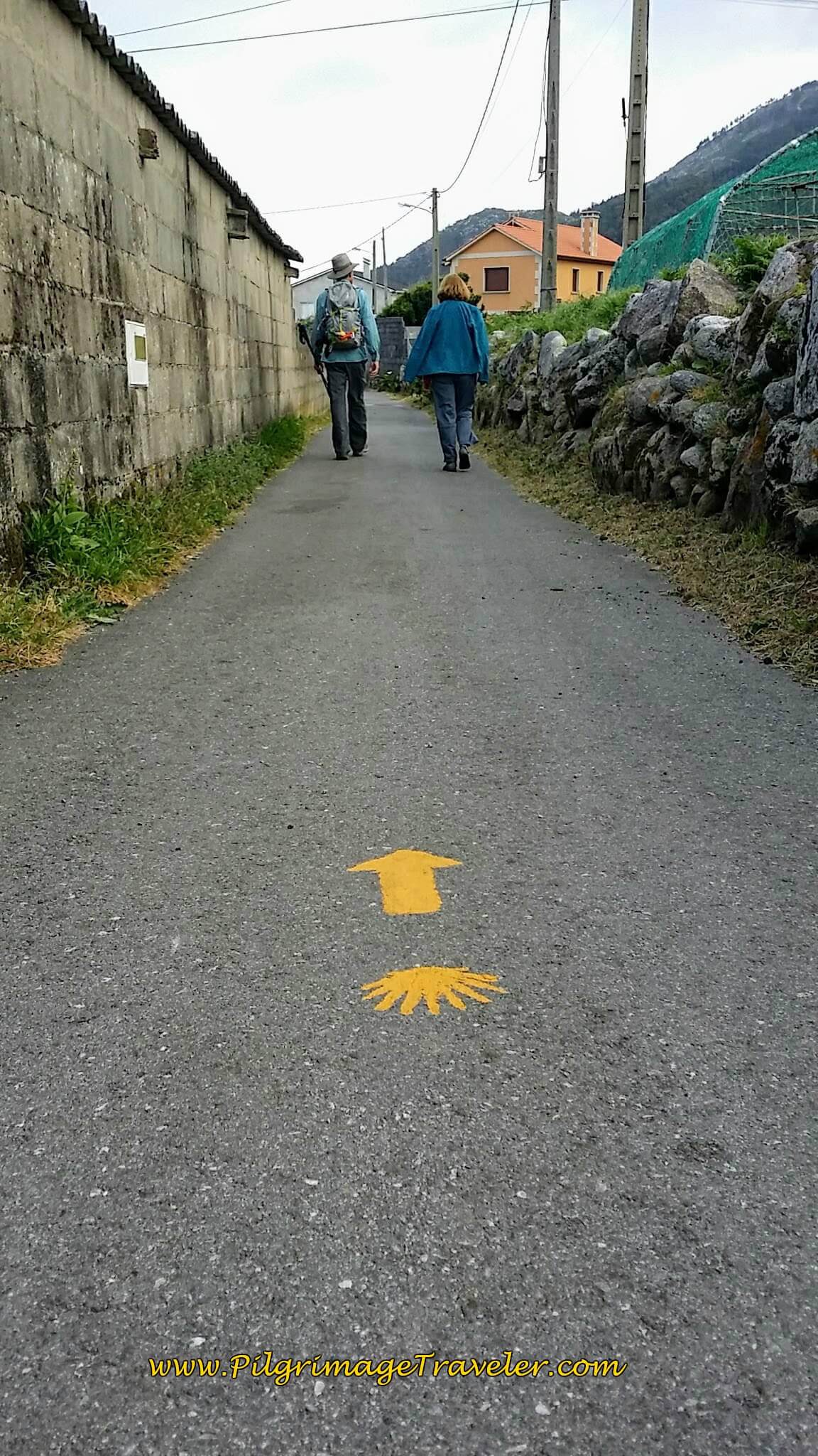 Along the Camiño de Salcidos in Viladesuso on day twenty, Camino Portugués