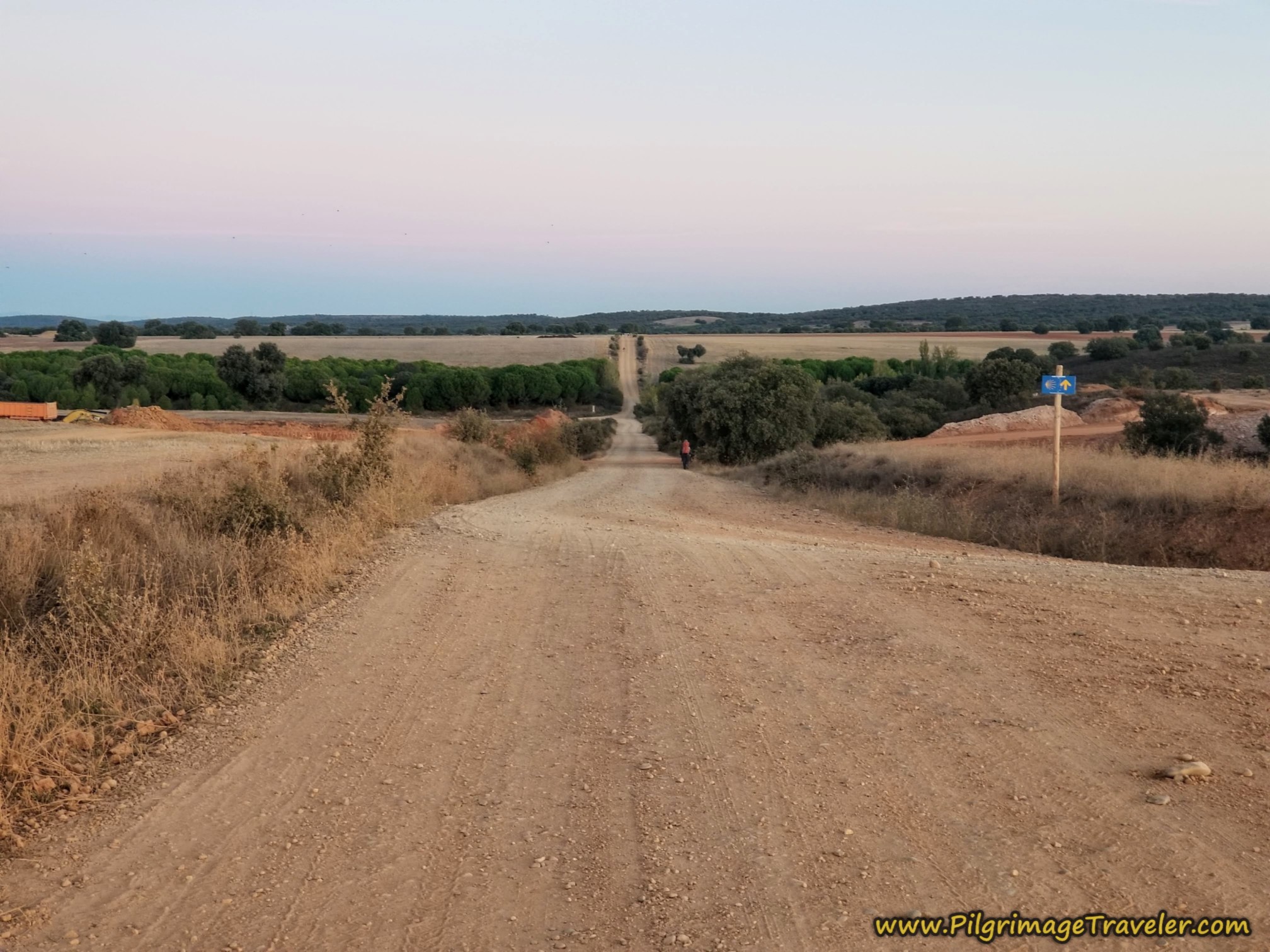 Descend Towards the Turn for the Moreruela Abbey on the Camino Sanabrés from Granja de Moreruela to Tábara