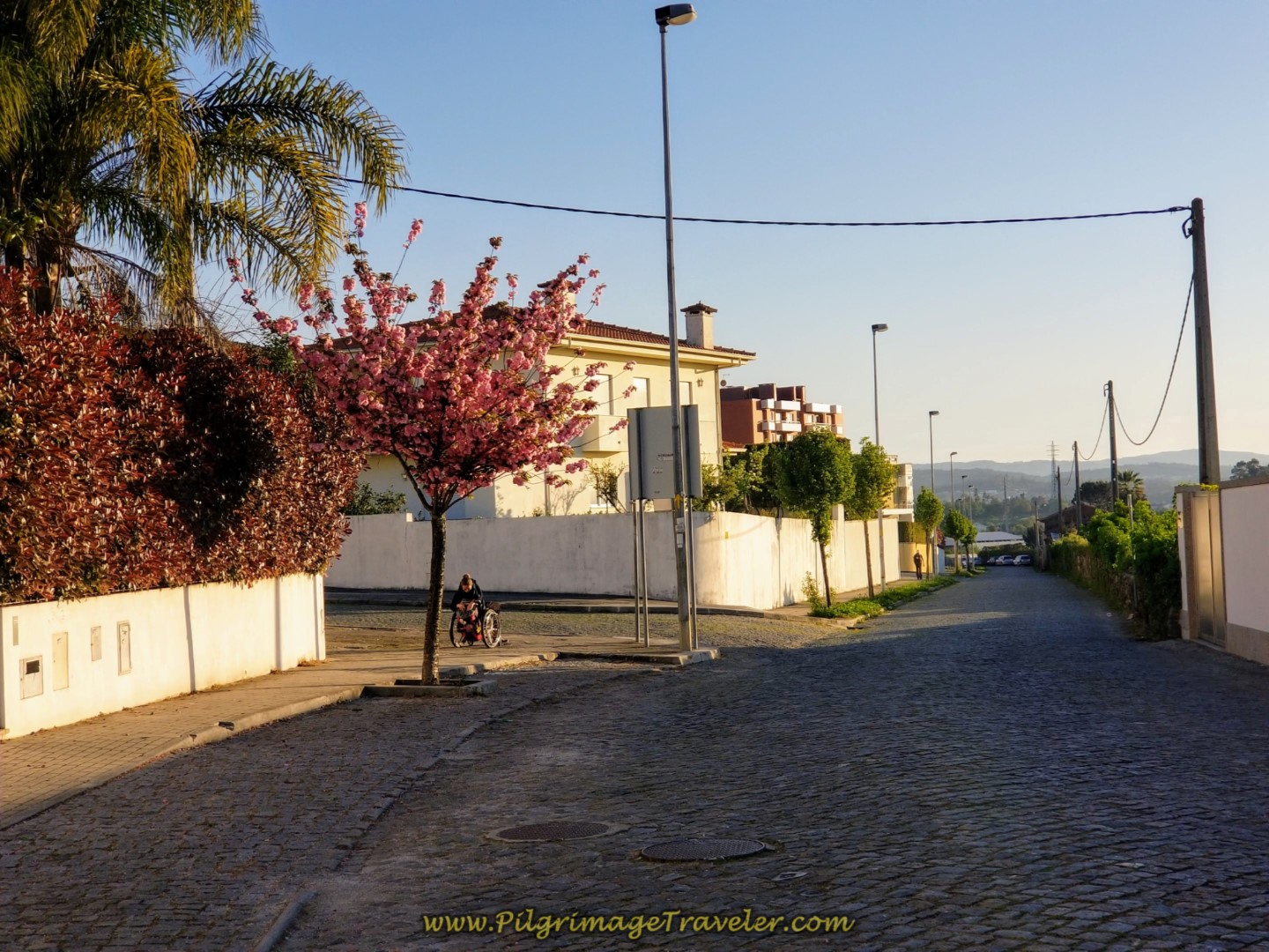 We Catch Up to Magdalena on the Rua de Vermil in Vila Boa on day seventeen on the Central Route of the Camino Portugués