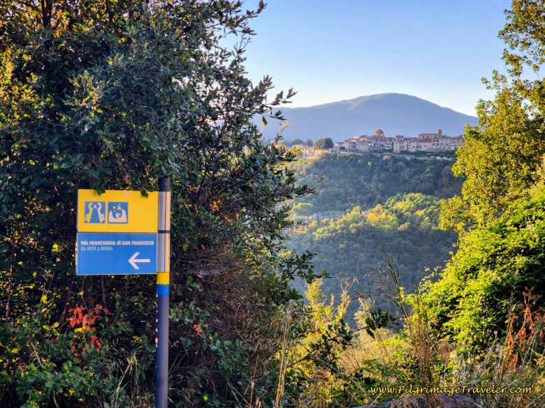 Way of St. Francis: Day Twenty, Poggio San Lorenzo to Ponticelli - Monteleone Sabino Seen in the Distance