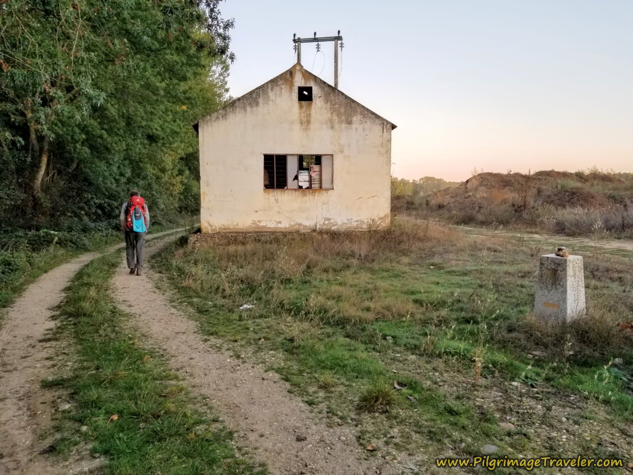 Pass Abandoned Building along the Tera River on the Camino Sanabrés from Santa Marta de Tera to Rionegro del Puente