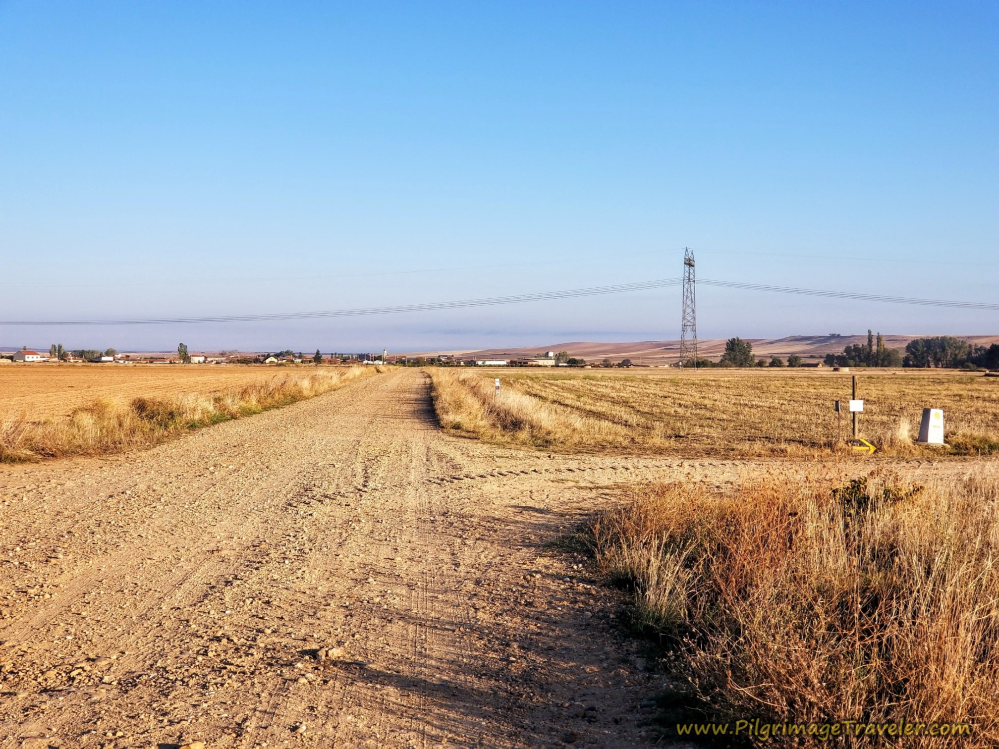 Right Turn Away from San Marcial, on the Vía de la Plata from Villanueva de Campeán to Zamora Right Turn Away from San Marcial, on the Vía de la Plata from Villanueva de Campeán to Zamora