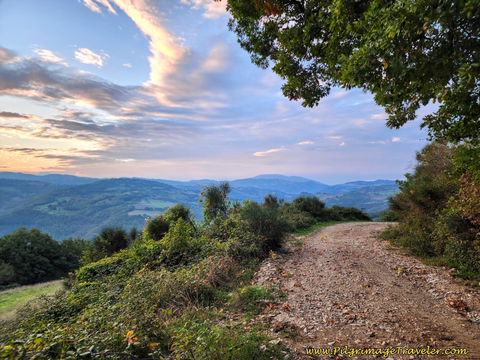 Winding Down the Ridgetop on a Gravel Lane