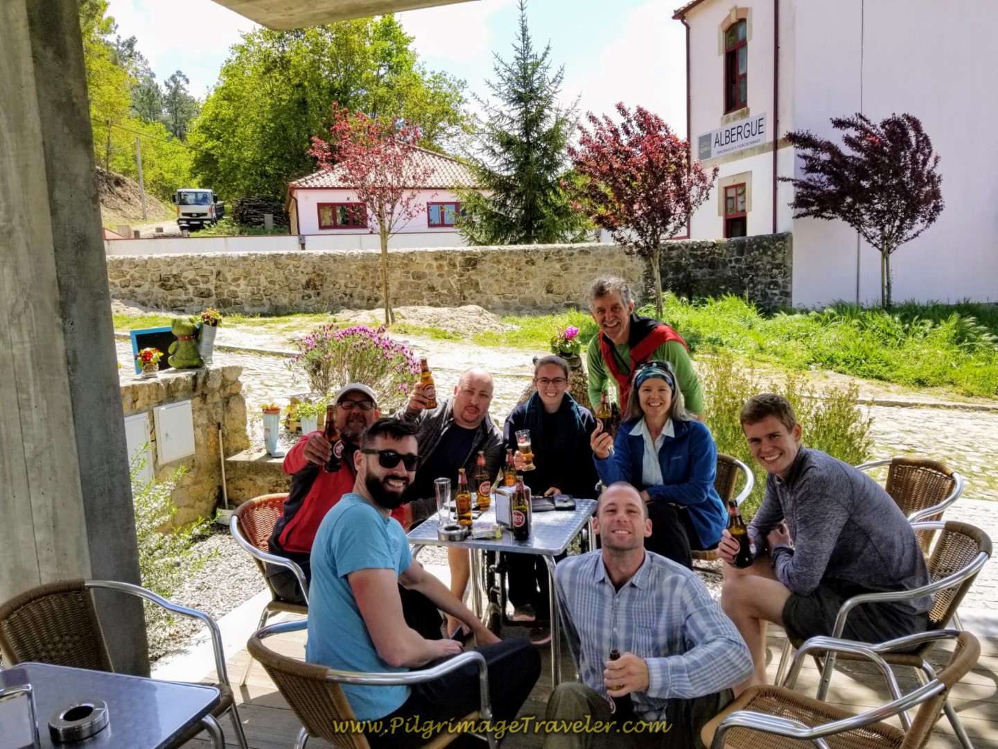 Happy Hour at the Café São Sebastião on day eighteen on the Central Route of the Portuguese Camino