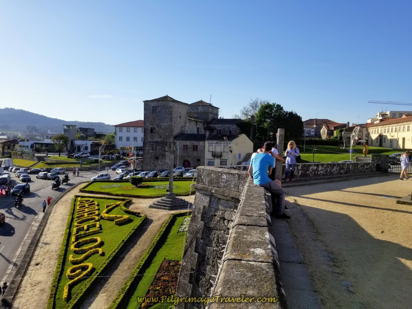 View from Barcelos Palace, overlooking the Cádavo River on day sixteen on the Central Route of the Portuguese Camino