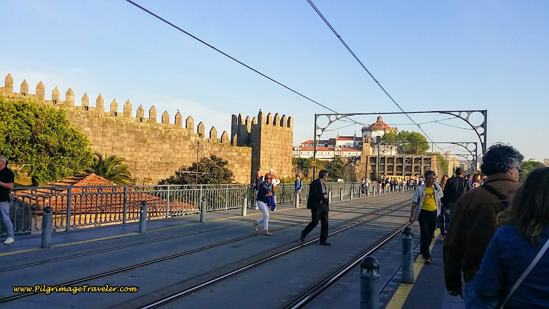 Looking Back at Rampart Walls, Muralha Fernandina and the Mosteiro da Serra do Pilar