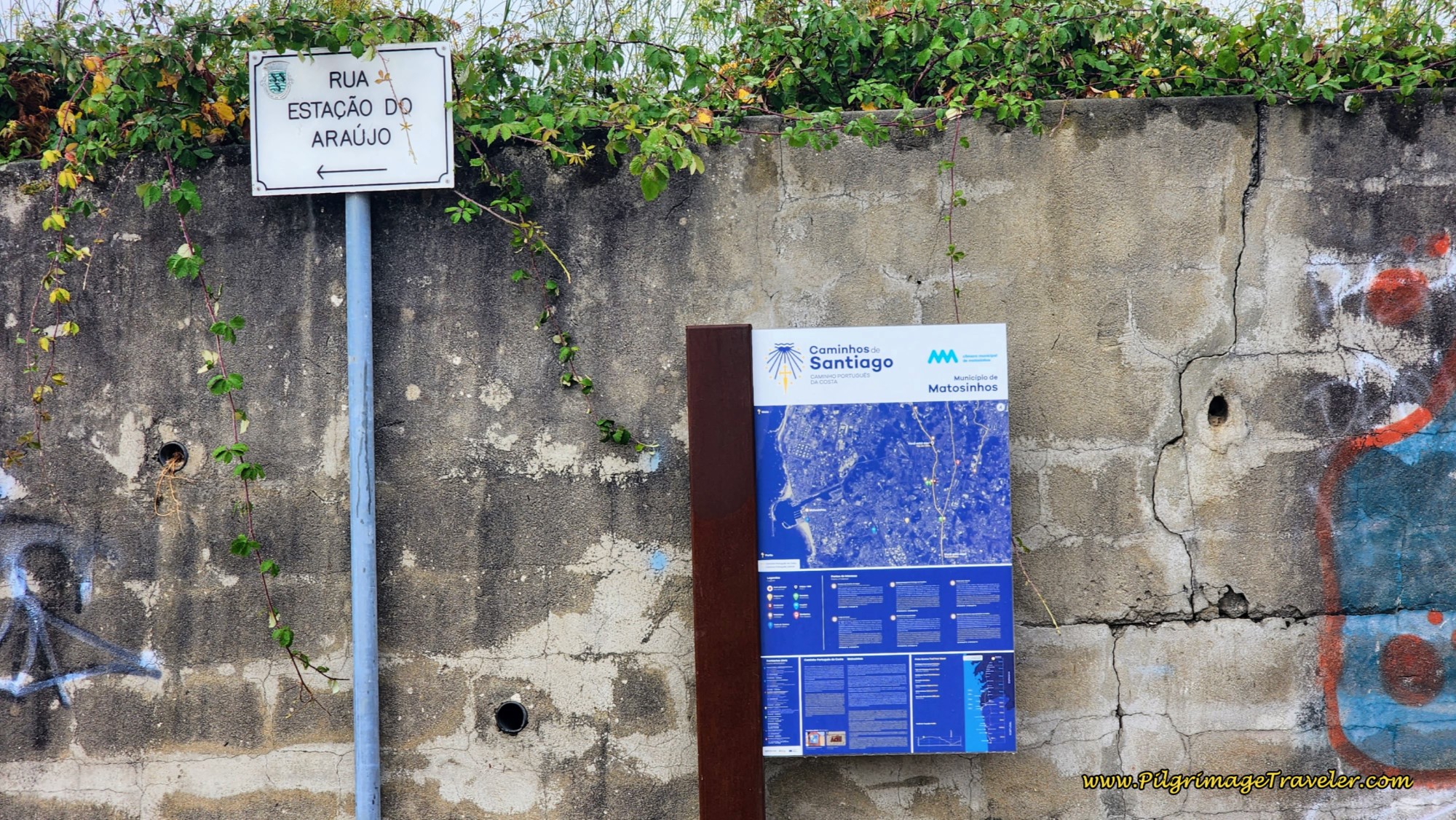 Matosinhos Blue Camino Information Board