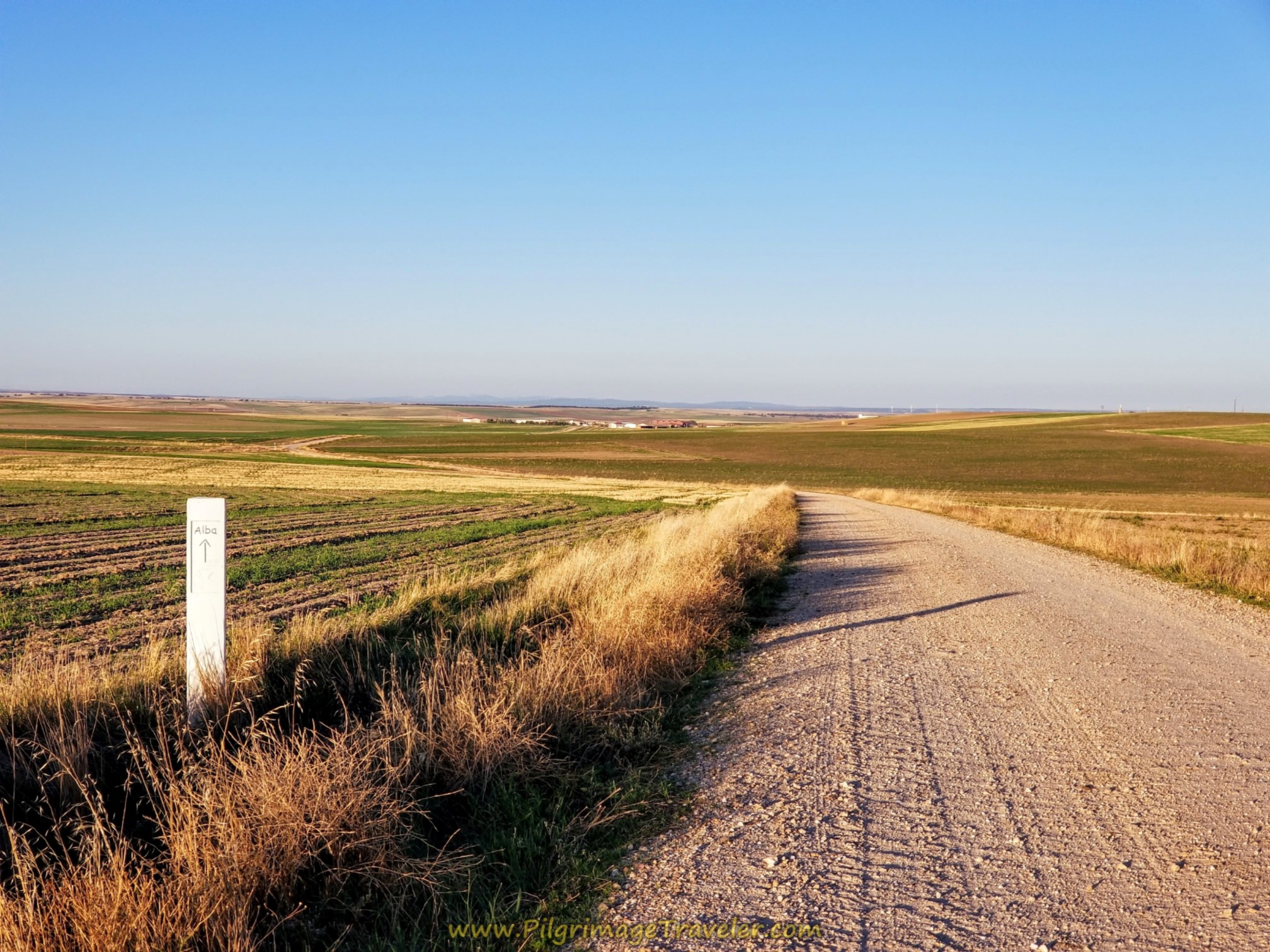 Macotera in the Distance on day five of the Camino Teresiano.