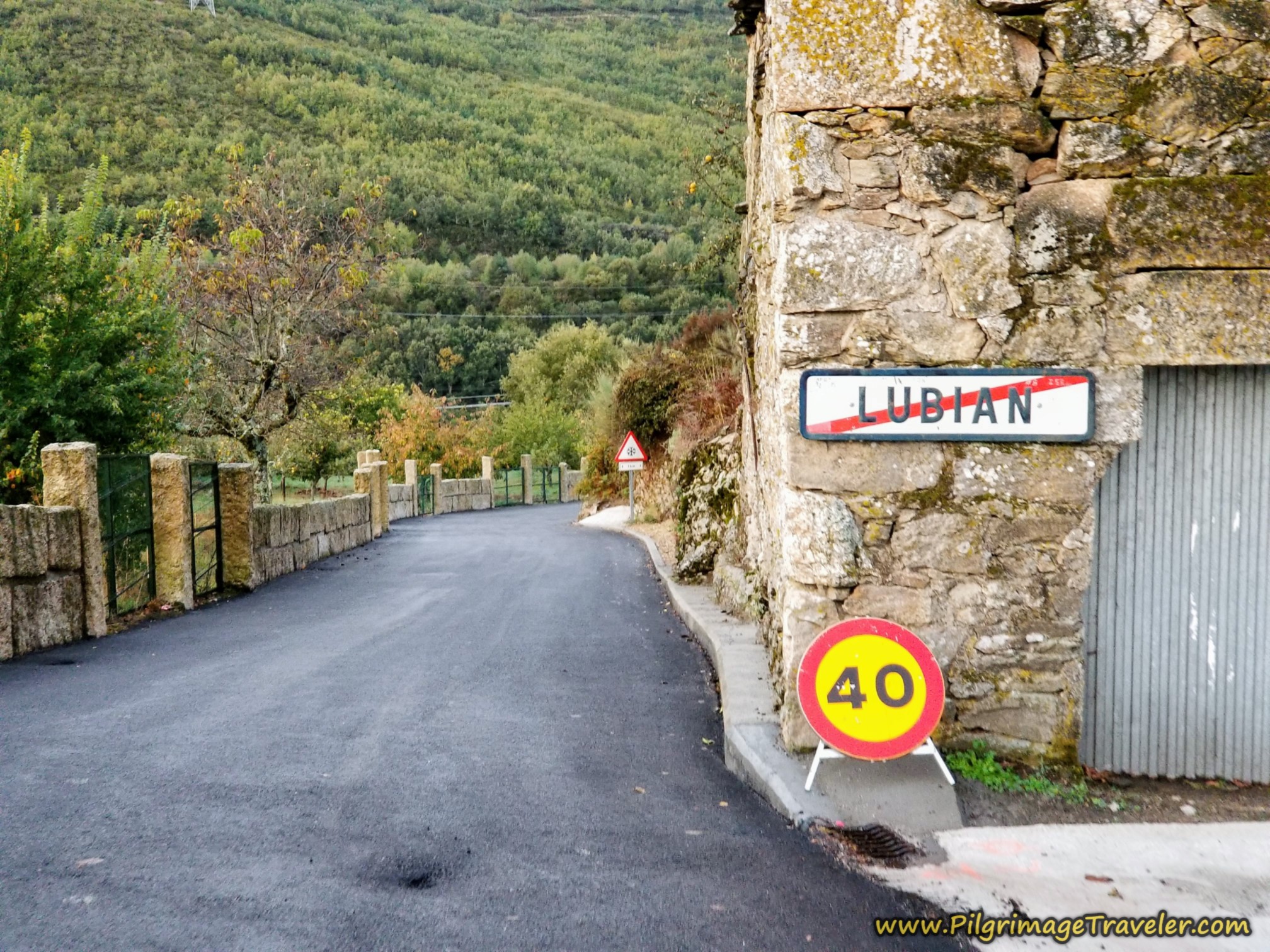Leaving Town on the Camino Sanabrés from Lubián to A Gudiña