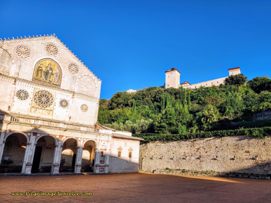 Way of St. Francis: Spoleto, Italy - Rocca Albornoz from the Duomo di Spoleto