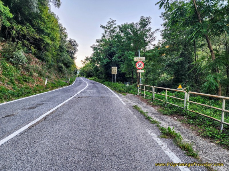 Way of St. Francis: Day Nineteen, Rieti to Poggio San Lorenzo - Right Turn Off SP31 Highway