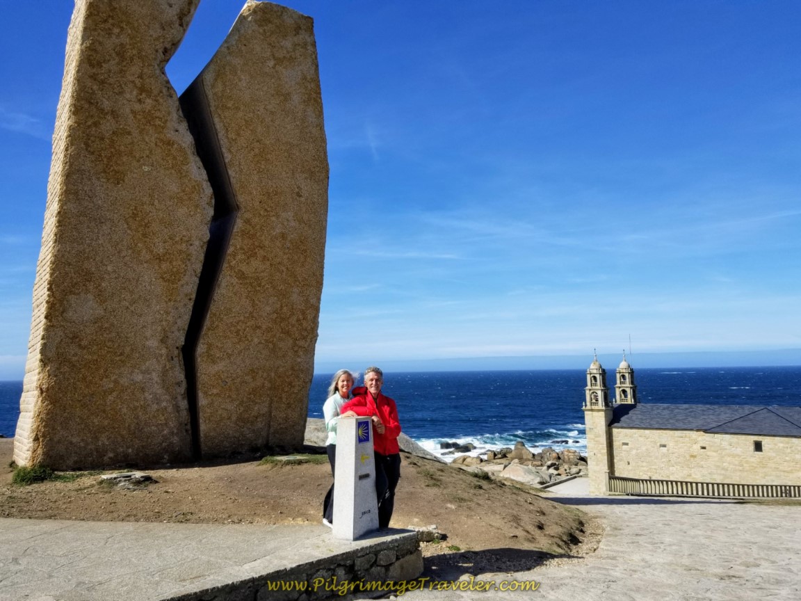 Elle and Rich at Prestige Monument and the 0.0 Kilometer Marker