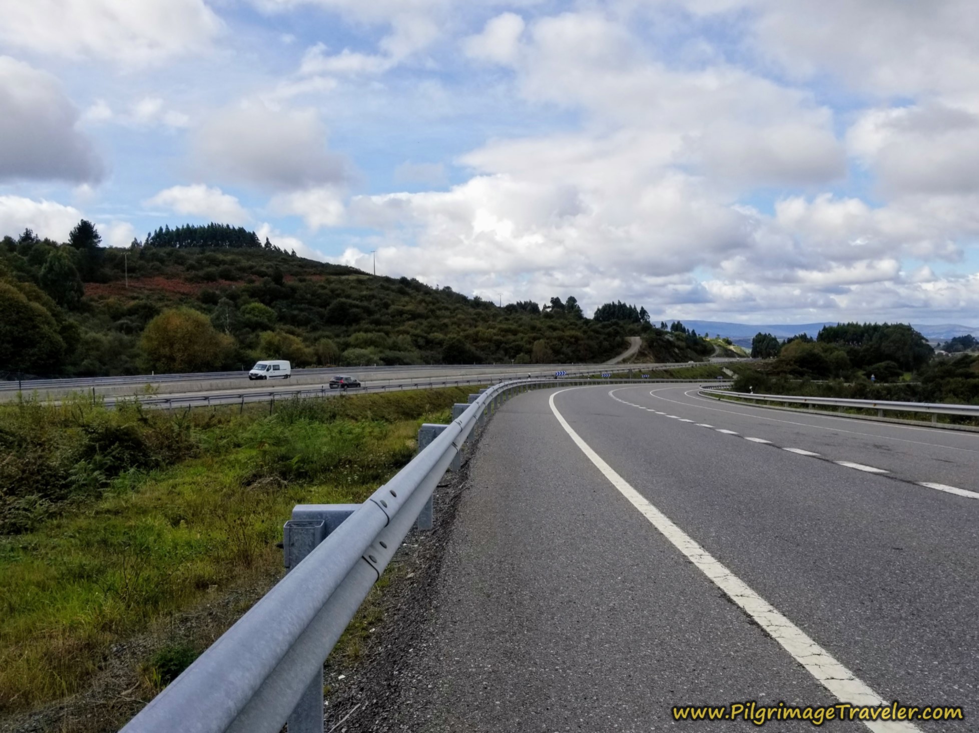 Downhill Towards Castro de Dozón, Camino Sanabrés, Cea to Estación de Lalín