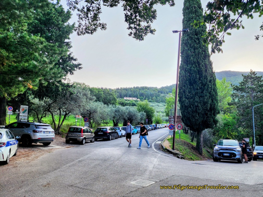 Left Turn after the Porta dei Cappuccini, onto Path