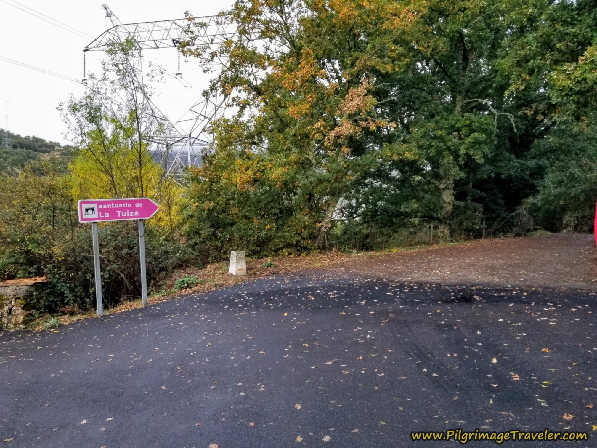 Right Turn Toward the Santuario de la Tuiza on the Camino Sanabrés from Lubián to A Gudiña