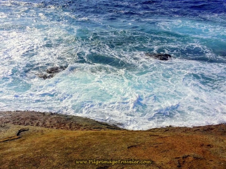 Water's edge at Land's End in Muxía, Spain ~ A Place for Endings and Beginnings!