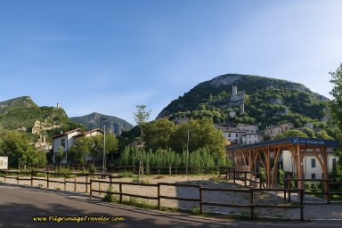 Way of St. Francis: Day Sixteen, Macenano to Piediluco - View of the Ferentillo Fortresses, the Rocca di Mattarella on the Left and the Fortezza Precetto on the Right