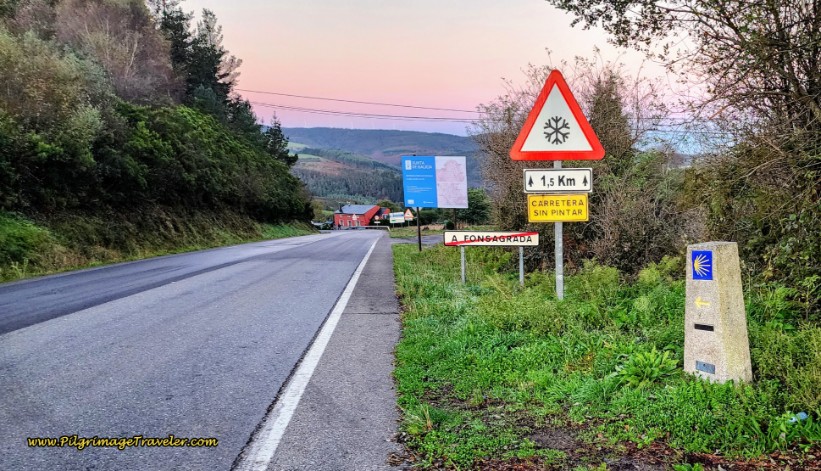 Leaving A Fonsagrada along the LU-530