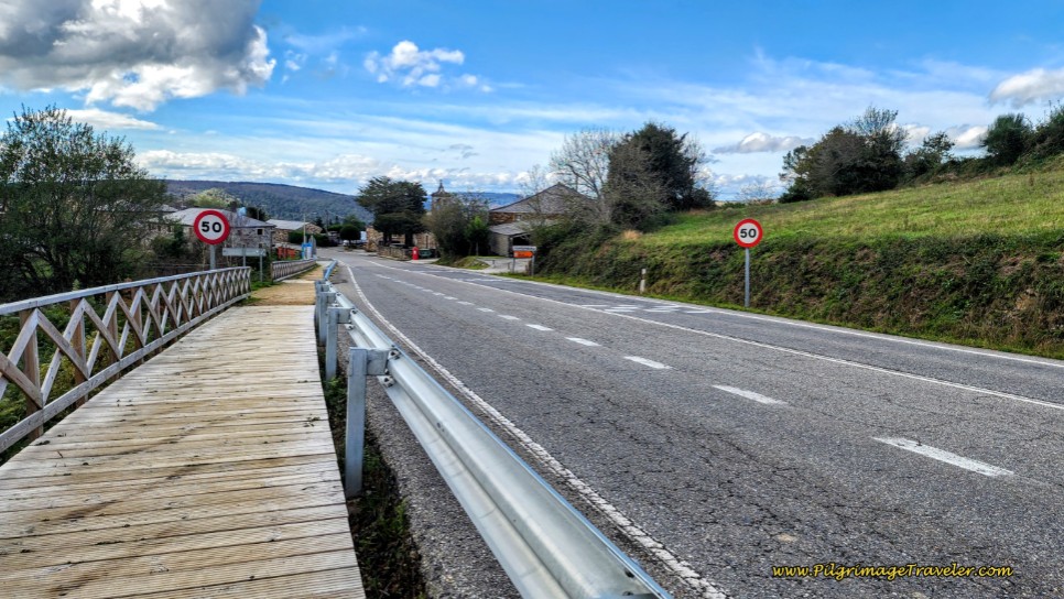 Walking into Fontaneira on Day Eight of the Camino Primitivo