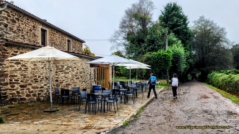 The Camino Passes by Casa Calzada on the Camino Frances