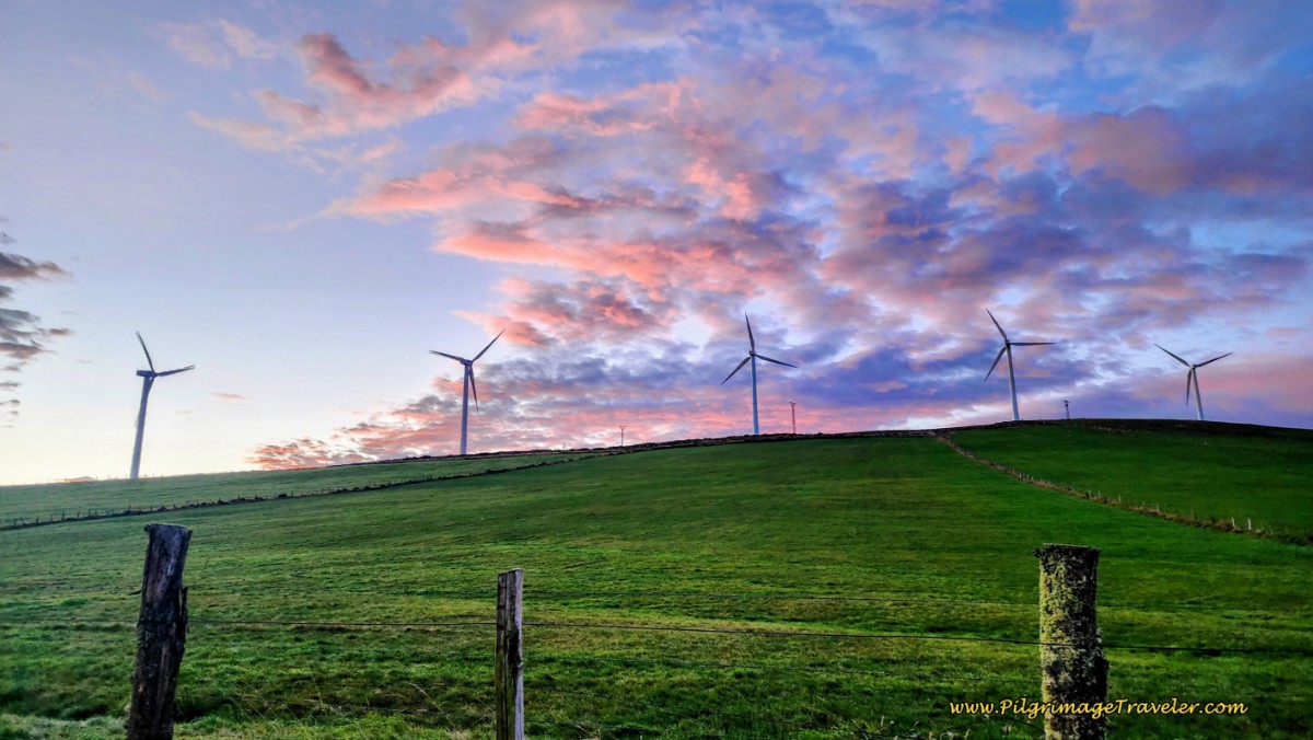 Road Climbs the Ridge to the Windmills