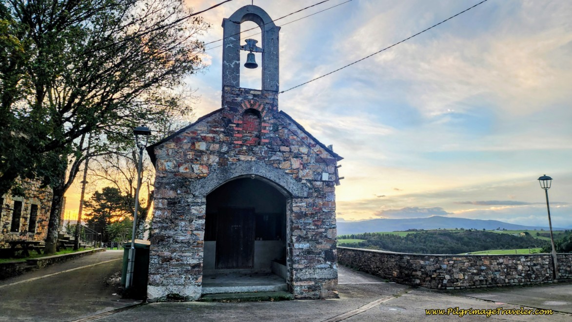 Sunrise Over the Ermita de San Martín y Santa Bárbara, Castro, Day Seven of the Camino Primitivo